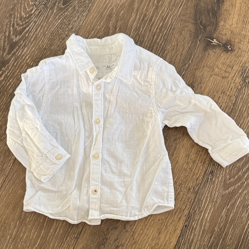Zara Boys White Button-Down Shirt